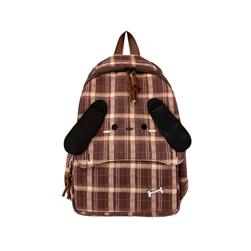 Mochila escolar de gran capacidad de dibujos animados lindos perros mochila de niños y niñas mochila de celosía casual mochila de niños ligera