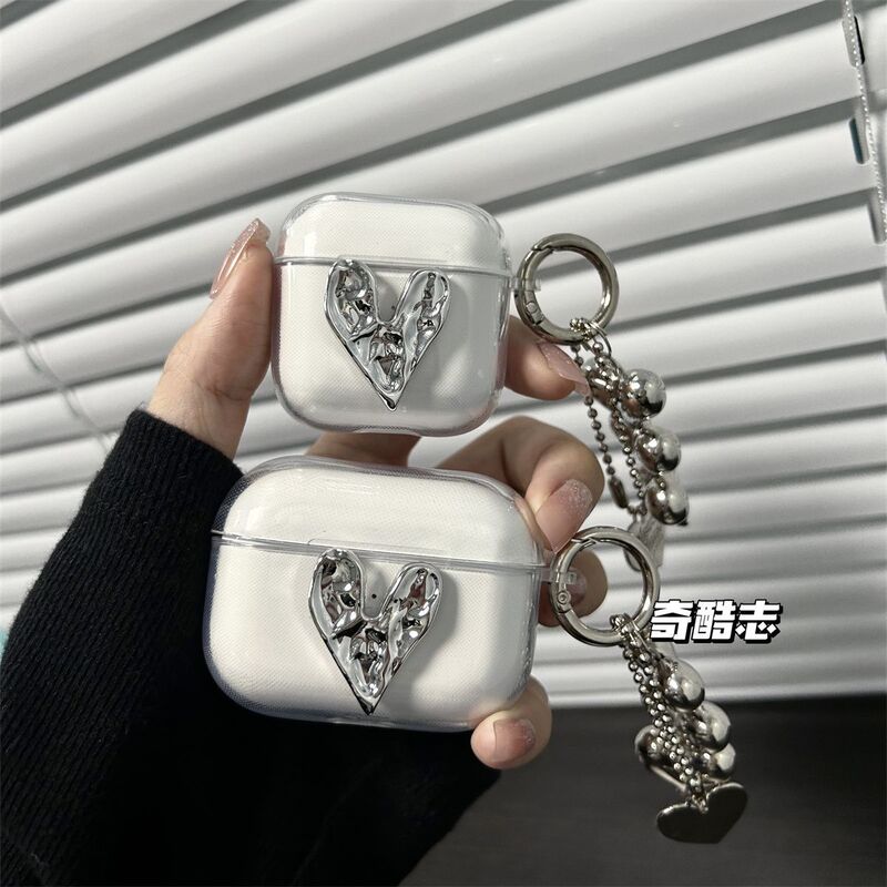 Simple Style Suitable for T01 Realme Buds T310 High-End Air6 Protective Case 110 Heart-Shaped Anti-Fall Earphone Cover