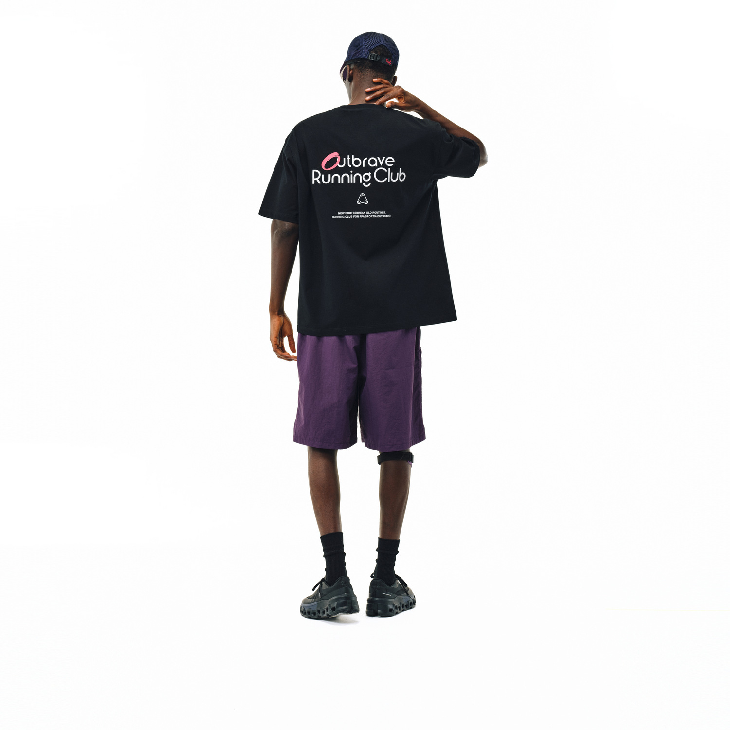 Pba Cool Cotton Sports Short-Sleeved National Trend Round Neck Loose Casual Retro Summer Couple Mid-Sleeve Half
