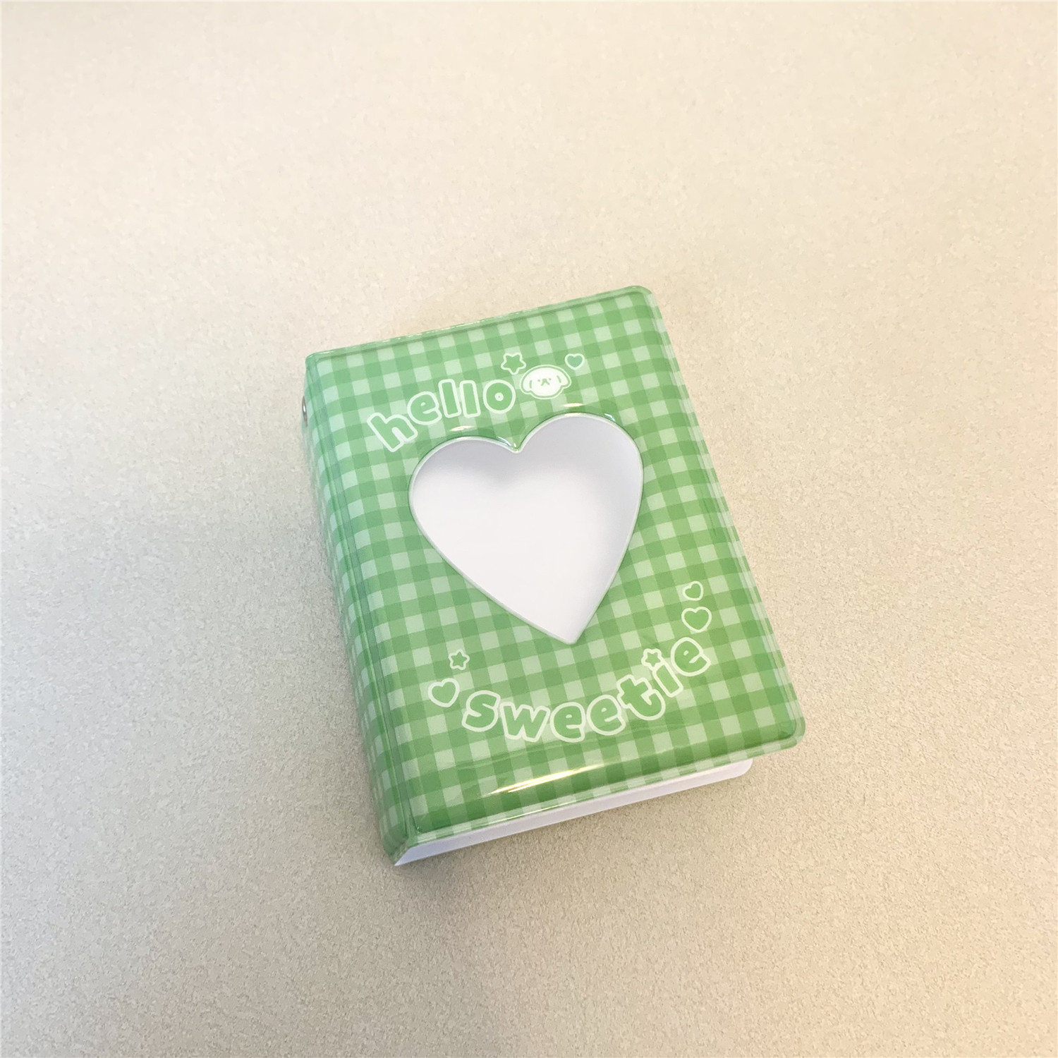 INS estilo lindo perro conejo Plaid 3 pulgadas Polaroid mini álbum Star-Chasing aidou pequeño libro de almacenamiento de libros de tarjetas