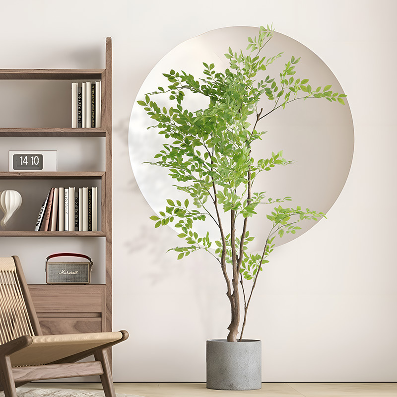 Planta verde artificial planta interior sala de estar piso árbol artificial bonsai planta biónica Olmo nuevo chino Planta artificial image 3