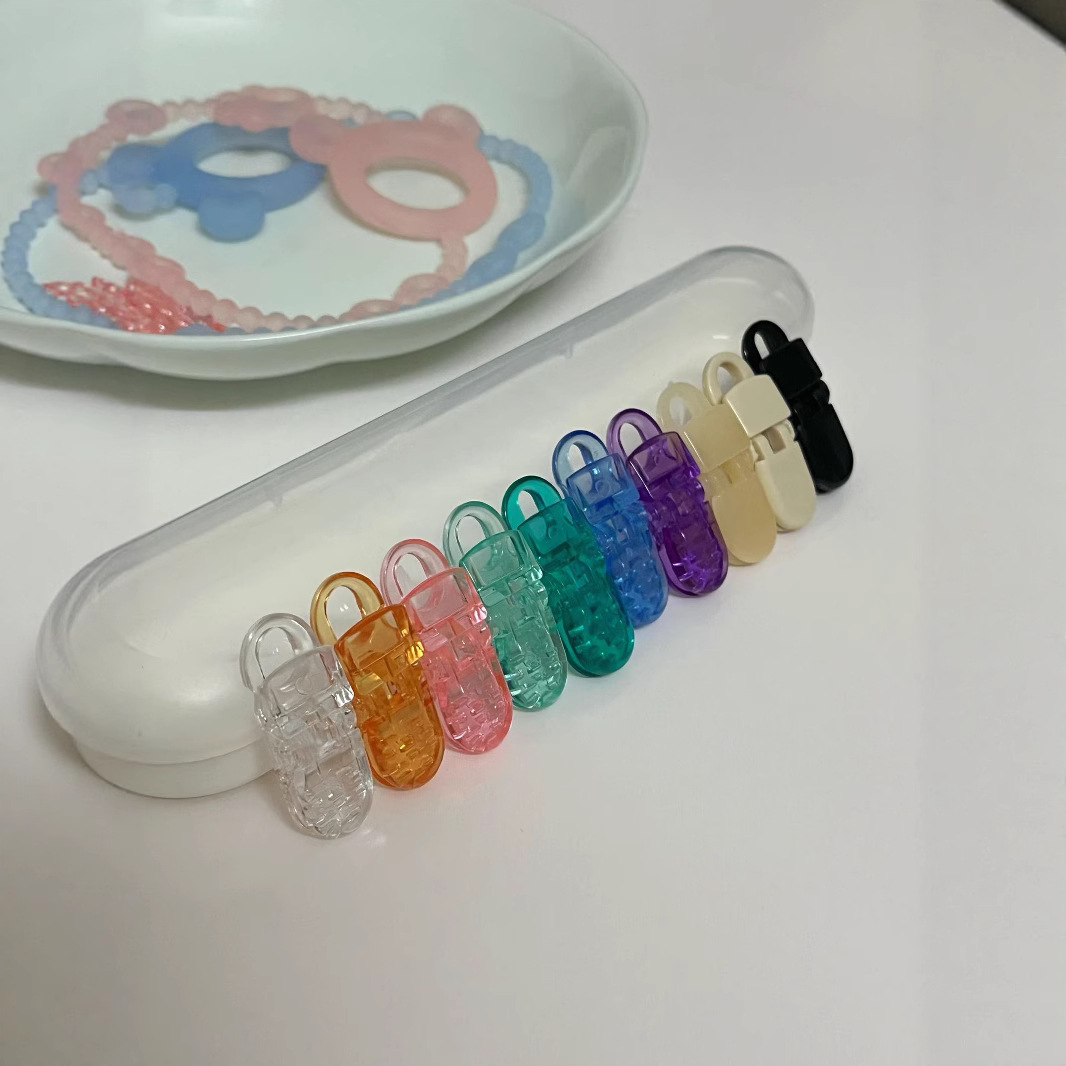 Factory Direct Sales Pc Material Anti-Lost Chain Clip Multi-Purpose Colorful Crocodile Baby Pacifier Clip Baby