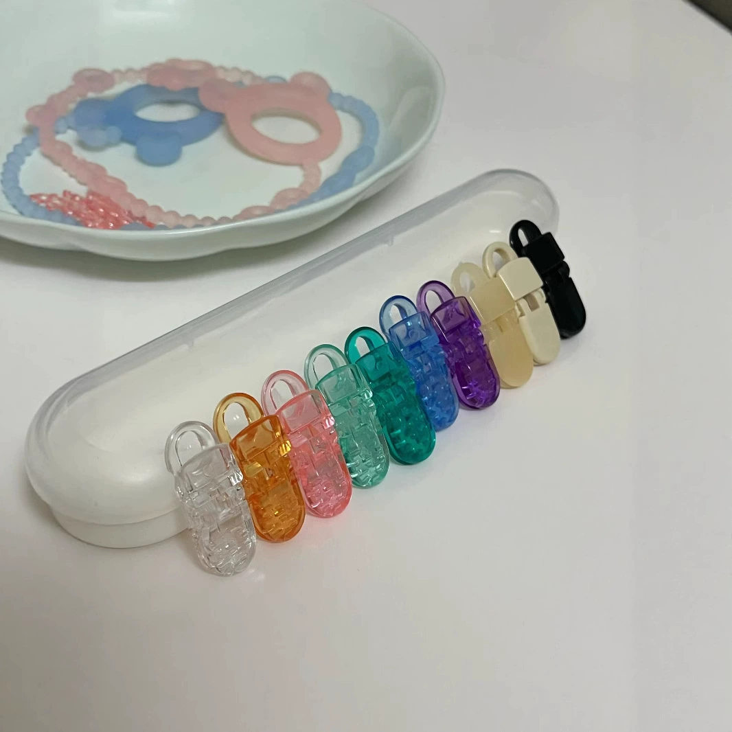 Заводская прямая продажа клипсы для соски из ПК-материала, многоцелевая, разноцветная, в форме крокодила, для малышей