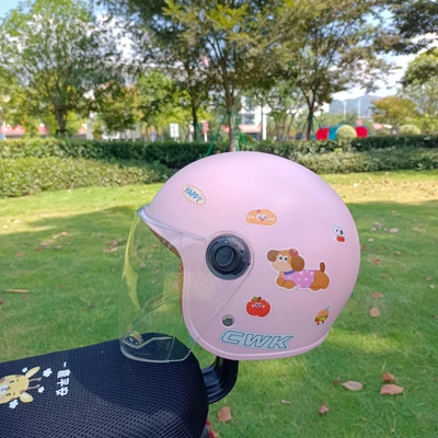 Motosiklet kaskı (dəbilqə) | Old, Four-Sided Windproof, Warm and - light-pink-and-long-happy-dog-winter-helmet-for-1-8-years-old