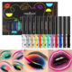 YABAOLIAN Color Eyeliner Waterproof Long-lasting Non-Blooming 12 Color Matte Eyeliner Eye Shadow Makeup