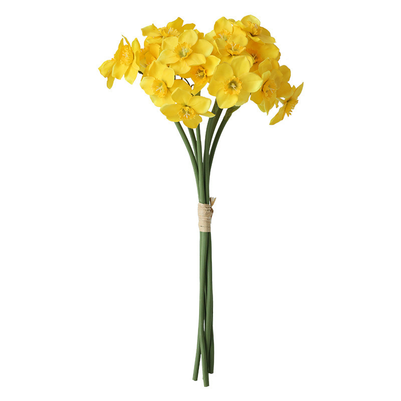 flores simuladas flores de narcisos flores de mano flores flores de mano boda flores simuladas decoración de la mesa de comedor fotografía flores de seda flores falsas