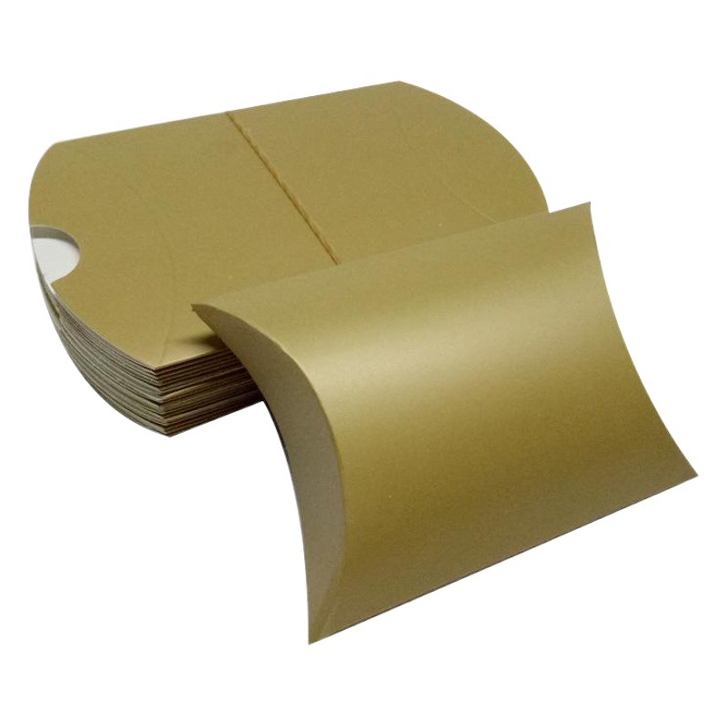 Cross-border spot wedding large Christmas wedding Kraft paper pillow box pillow-shaped Kraft paper packaging candy box