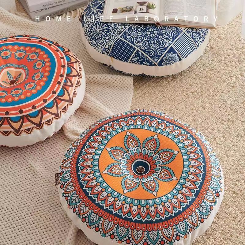 almohada de futón de estilo nacional meditación almohada en el suelo espesa balcón redondo ventana piso tatami muelle asiento