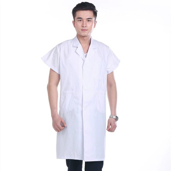 White coat, with short sleeve