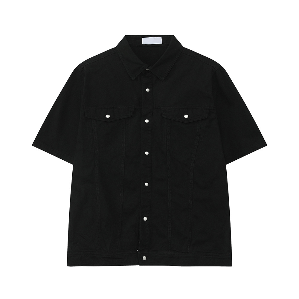 MTLCLOTHES para hombre | American High Street Solapa de color sólido Algodón simple Ropa de trabajo casual Traje de viaje de todo fósforo