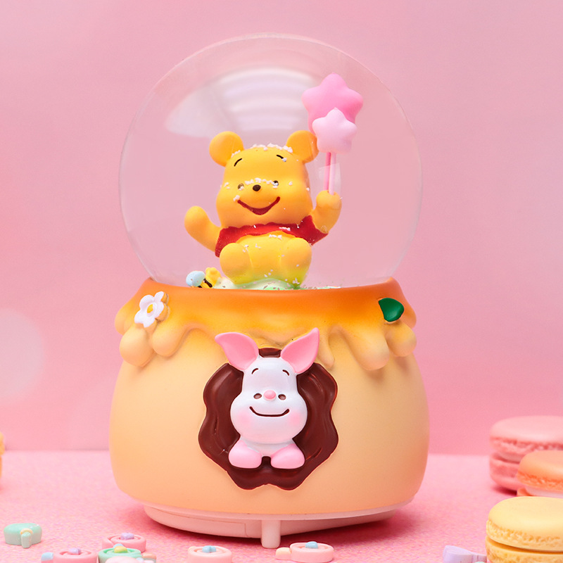 Romántico secreto bosque bola de cristal luminosa caja de música caballo blanco creativo decoración de escritorio de niña regalo de estudiante al por mayor