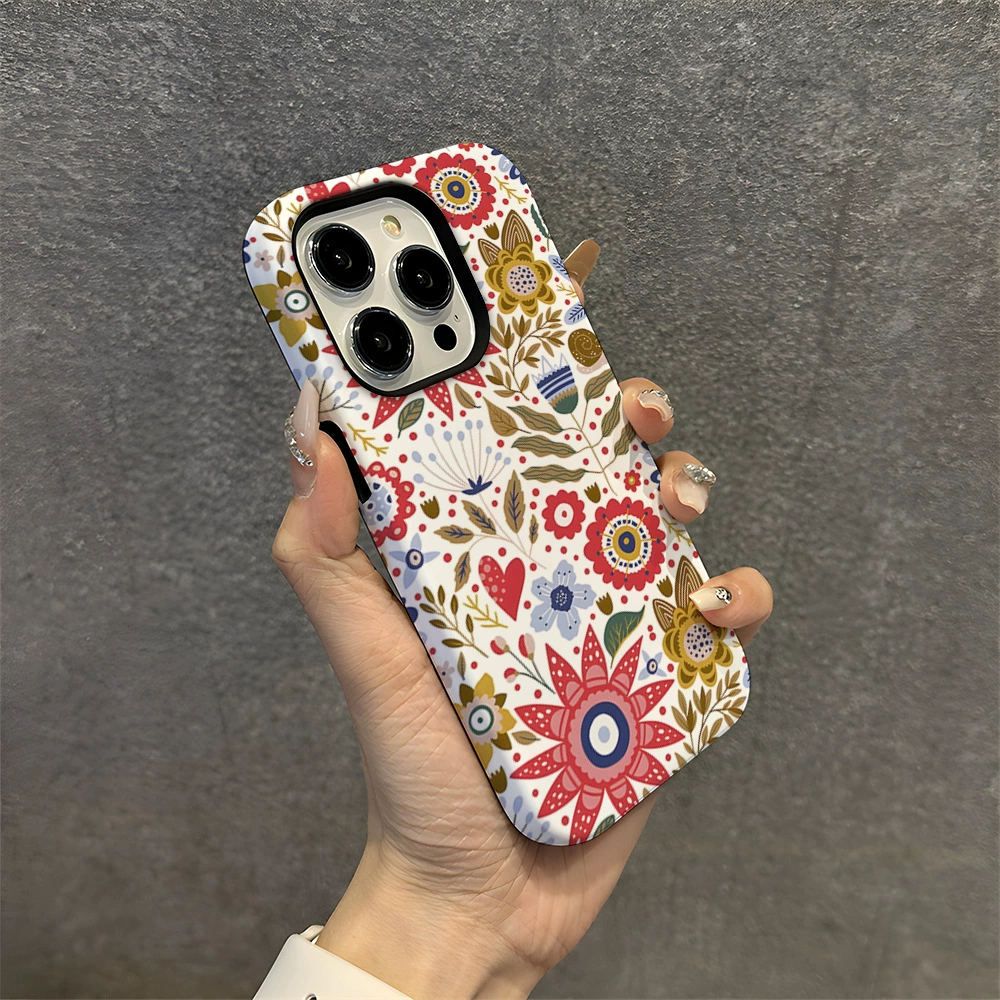 Apple, этнически совместимый чехол для телефона, iPhone 17, этнический стиль, цветочный, iphone, 15promax