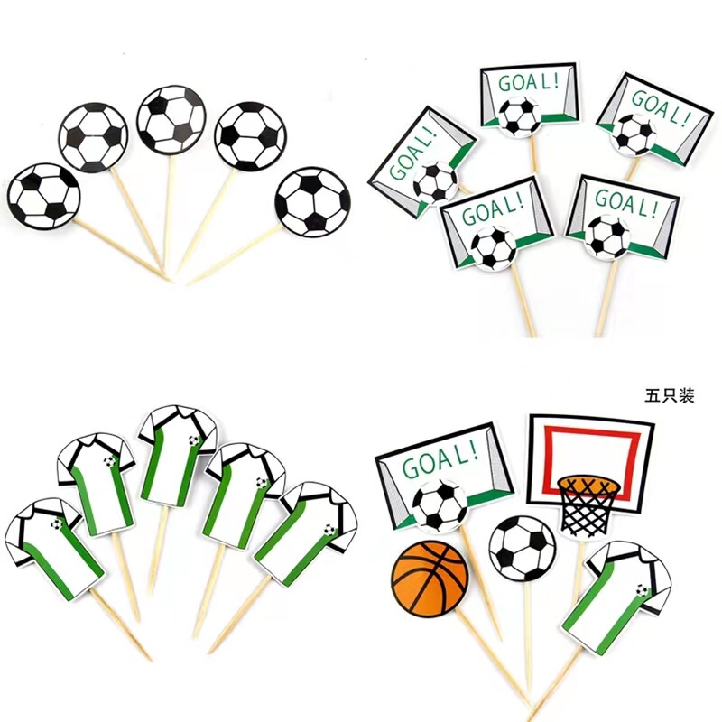 World Cup football cake decoration card insertion Sports Football boy flag winning dessert table decoration plug-in