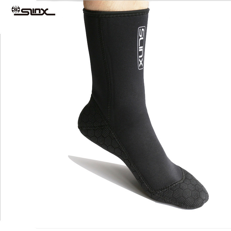 Diving socks cold-proof 3mm SLINX super elastic non-slip diving flippers wear-resistant ankle protection socks extra large diving socks