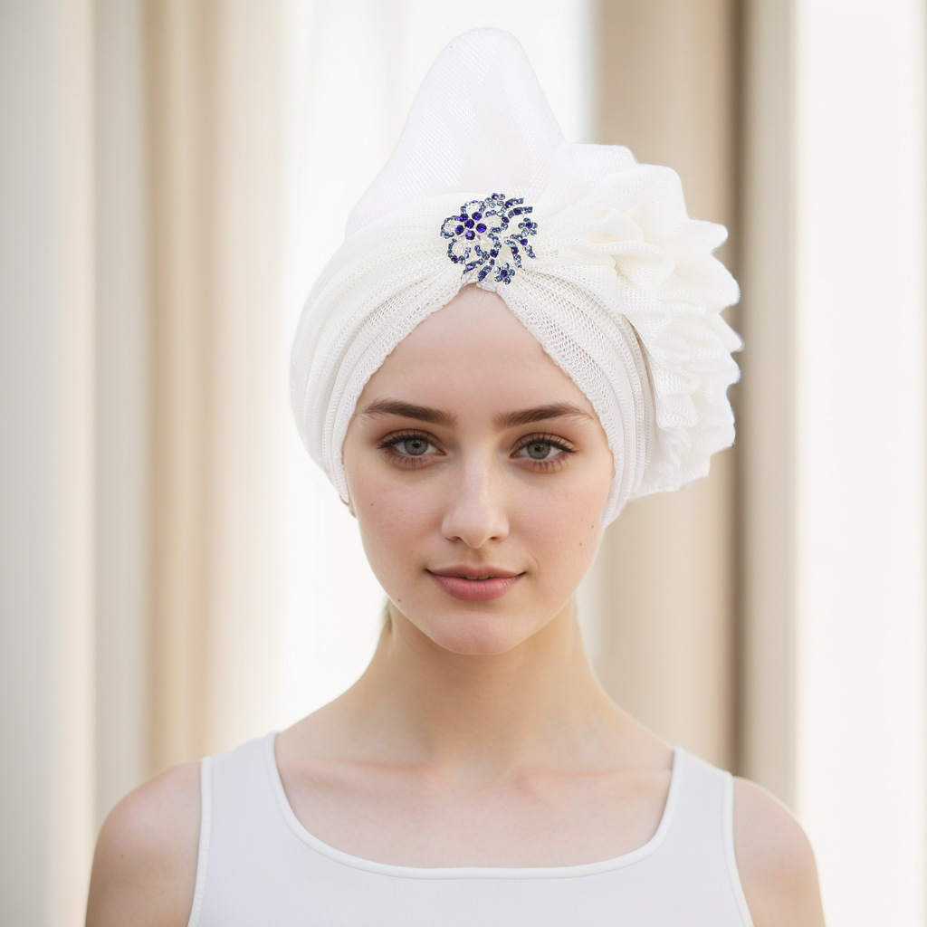 Muslim hat Layered fashion accessory African hat multicolor_voghion.com