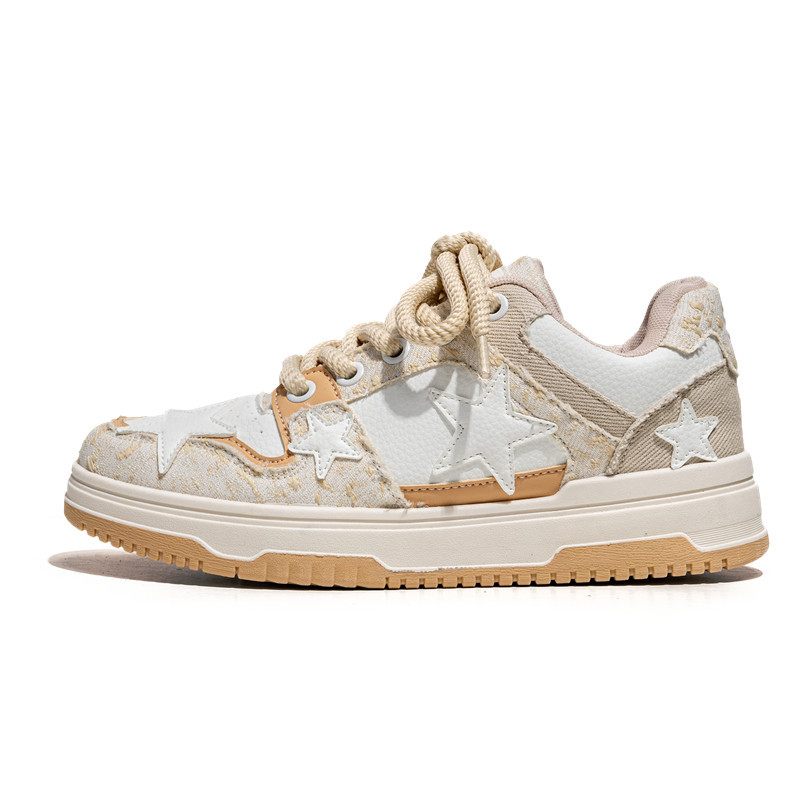 Scarpe casual uomo stelle low top allacciate stile coreano_voghion.com