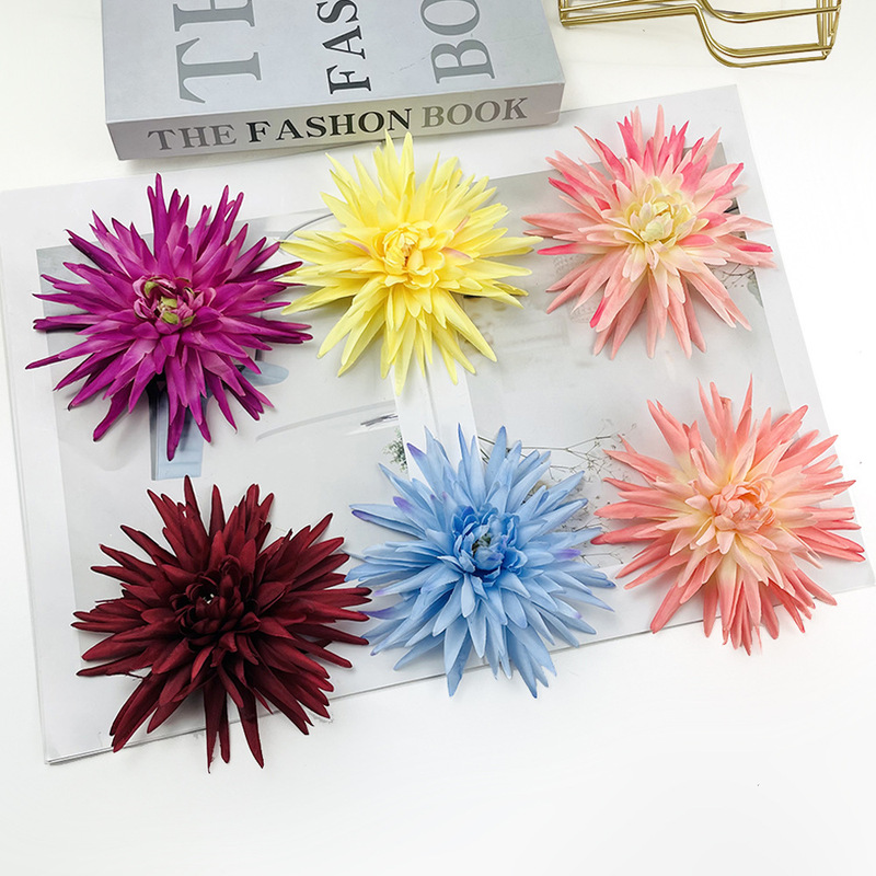 Artificial Chrysanthemum Flower Head DIY Crab Claw Chrysanthemum Fake Flower Hairpin Material for Making Photography Flower Wall Props and Decorations Artificial Chrysanthemum Flower Head DIY Crab Claw Chrysanthemum Fake Flower Hairpin Material for Making Photography Flower Wall Props and Decorations
