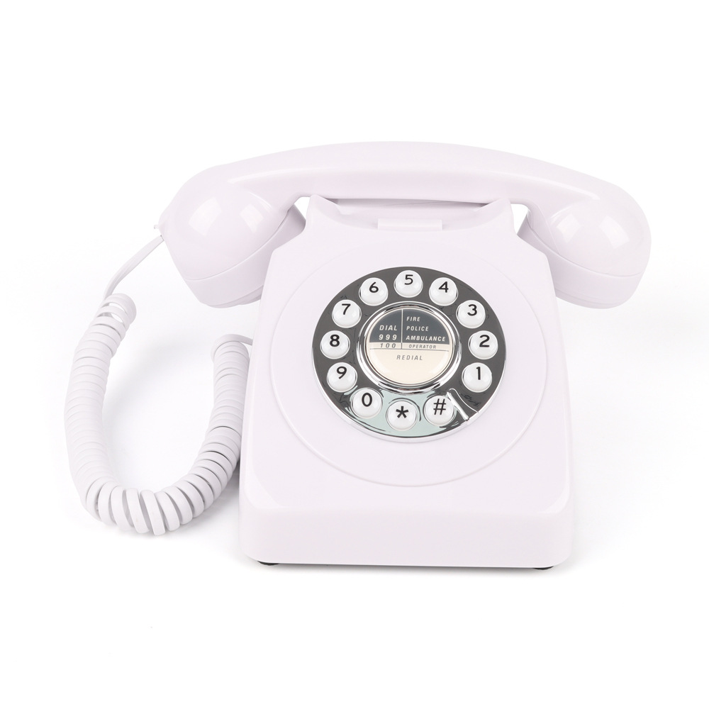 Teléfono retro transfronterizo, teléfono de botón, teléfono fijo, para habitación de huéspedes, oficina, teléfono móvil para el hogar, hotel, estilo antiguo