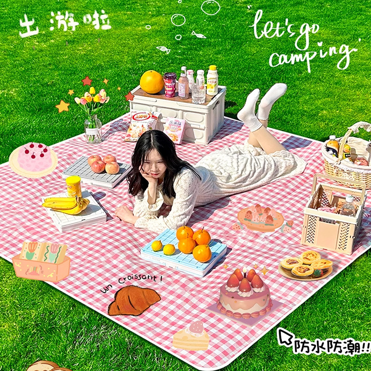 접이식 피크닉 천 피크닉 매트 방습 매트 두꺼운 방수 휴대용 봄 나들이 야외 캠핑 피크닉 장비
