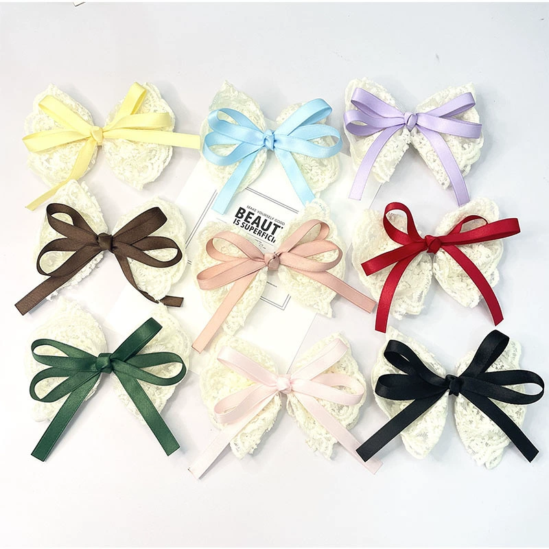 Бант кружевная заколка для волос Аксессуары Красное Рождество Новый год Аксессуары для волос Симпатичные Сладкие аксессуары для одежды Аксессуары