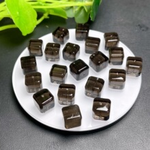 天然冰种黑曜石方糖小方块散珠隔珠手工diy手链串珠材料配件单珠