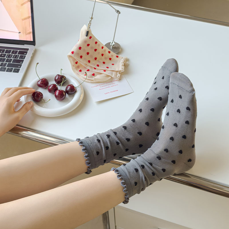 Women's Sweet Heart Shape Nylon Nylon Ankle Socks A Pair display picture 3