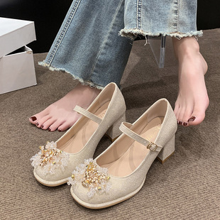 ��ʽ��Ů�L�߸�ЬŮ2025�괺���¿��⴩һ�֎�����������߸�ЬŮ