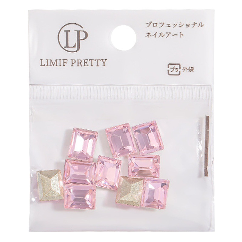 En línea celebridad uñas gran cubo de hielo joyería de cristal cuadrado rectangular azúcar puntiagudo Fondo cristal uñas diamante accesorios al por mayor