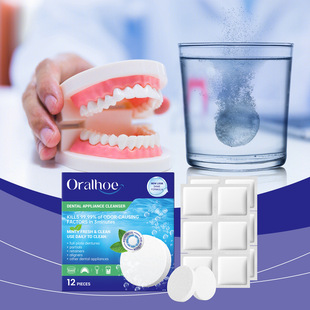 oralhoe Denture Cleaning Tablet Oral Care Fresh Breath Denture Cleaning Tablet Care