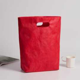 杜邦纸袋制定印logo手提袋文创斜挎挖孔杜邦纸袋环保广告袋批发