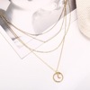 Retro necklace, chain for key bag , pendant, European style, suitable for import, simple and elegant design