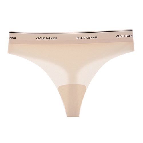 European and American seamless underwear for women quick-drying ice silk summer thong sexy invisible sports fitness large size bikini for women