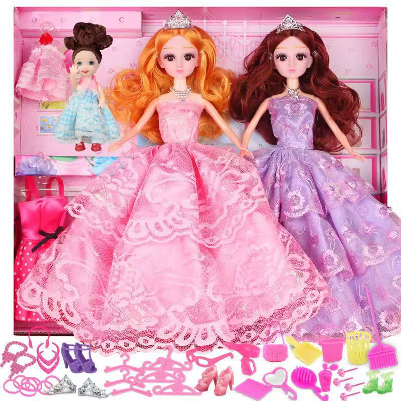 Doll Barbie Gift Box Set, multiple sizes (47–90 cm), multi-dress & accessory kit