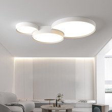 客厅灯简约现代极简组合式2022年新款白色奶油系无主灯餐厅卧室灯