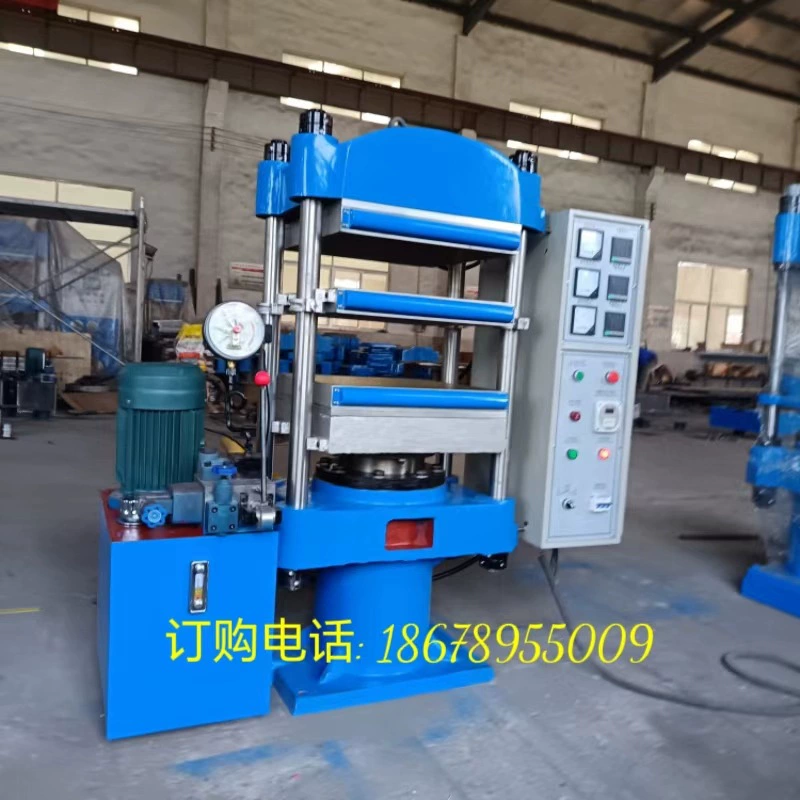 Четырехстойка 80-тонная полуавтоматическая резиновая вулканизатор ручной спуск четырехколонного гидравлического плоского горячего пресса