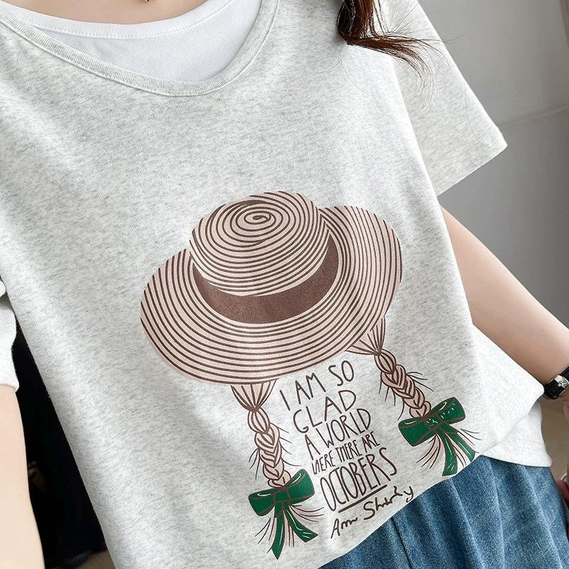 Летний модный комплект, футболка, плюс size, с коротким рукавом, V-образный вырез