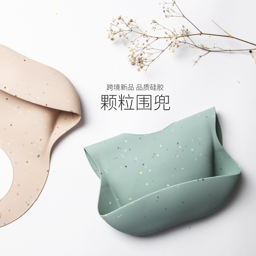 children's summer colorful silicone solid color waterproof eating…