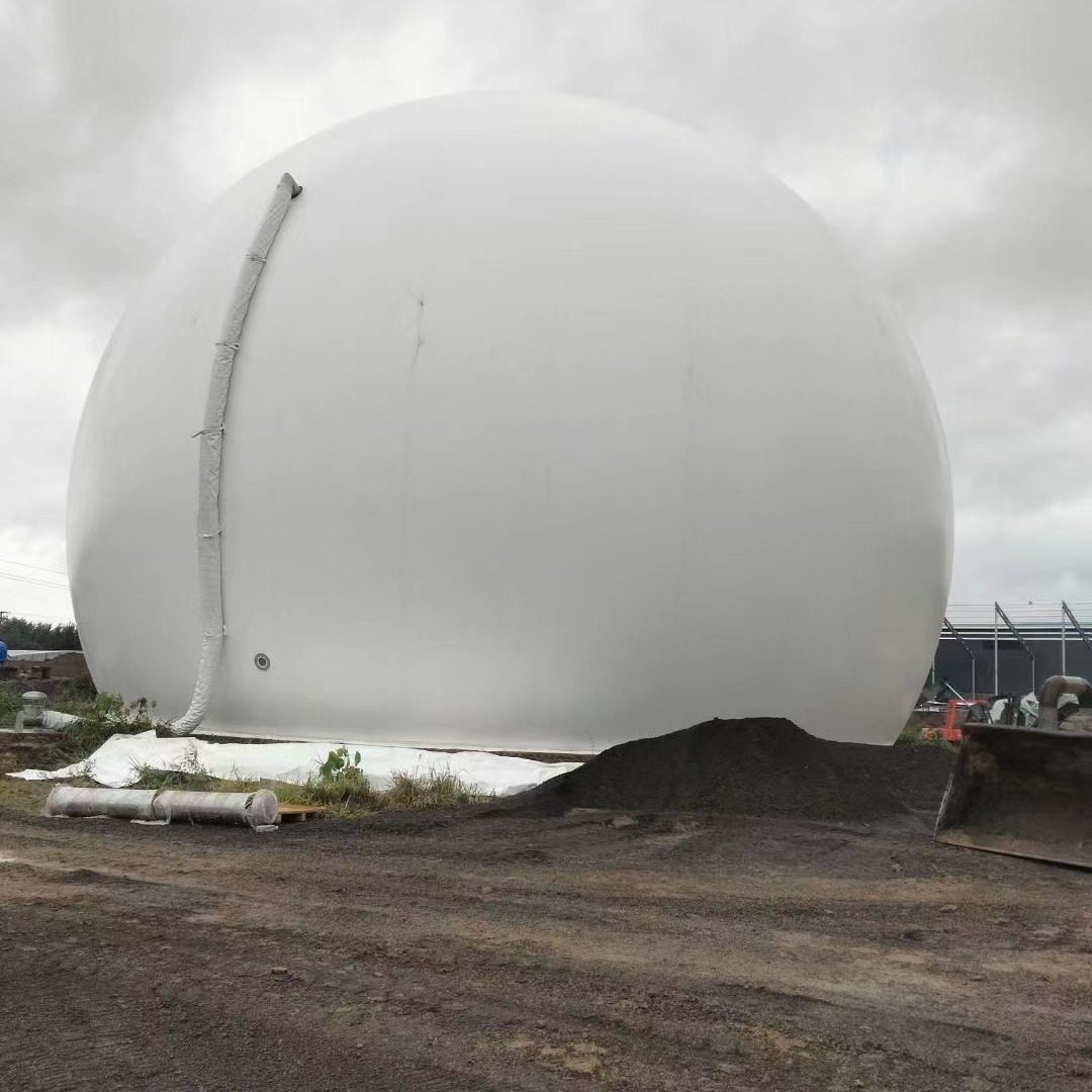 琪源环保双膜储气柜厌氧发酵工程沼气存储设备白色柔式双膜气柜