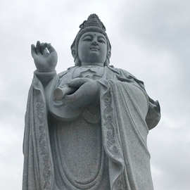 大型石雕观音佛像 古代观音像图片大全 婆娑世界地藏三圣佛像现货