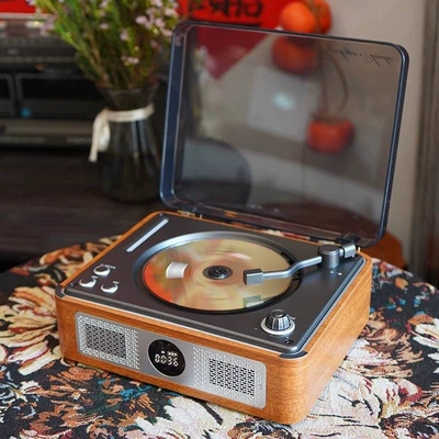 record player, Bluetooth speaker, Car CD player - pearwood-color-double-speaker-with-battery-high-end-version