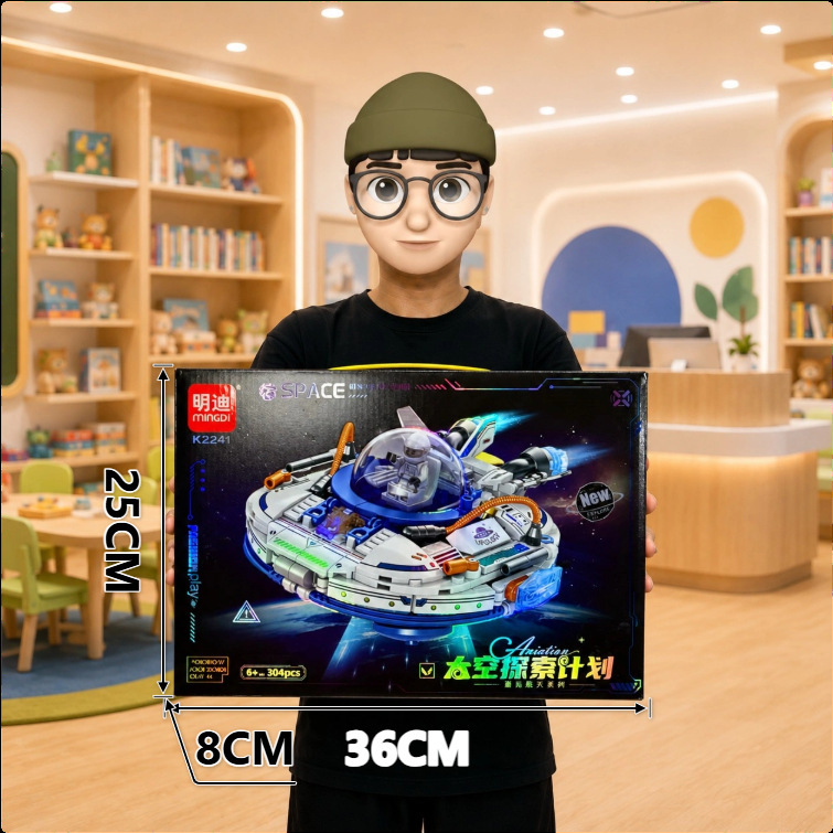 Small Particle Compatible Lego Space Saucer Children's Educational Building Blocks Model Boy Toy Gift Box Small Particle Compatible Lego Space Saucer Children's Educational Building Blocks Model Boy Toy Gift Box