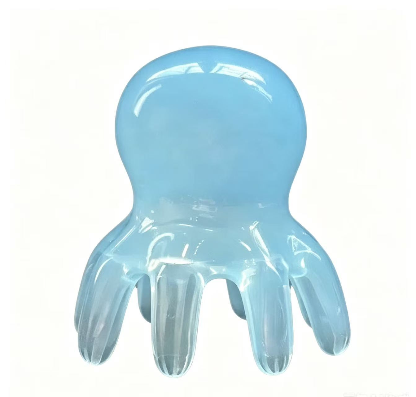 Octopus Head Massager Scalp Comb Portable Meridian Gua Sha Tool for Acupoint Relaxation in use