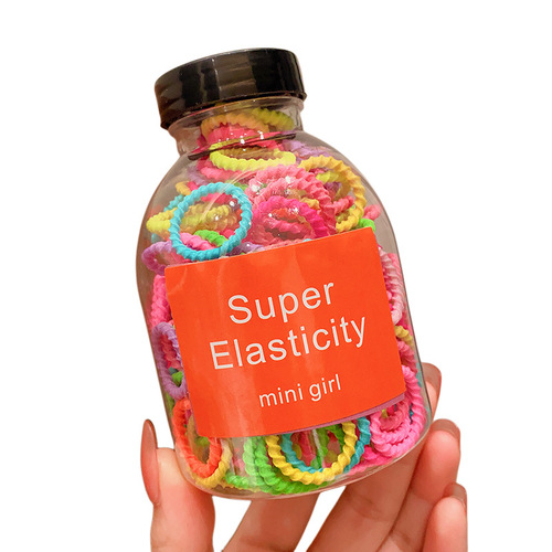 Children's canned rubber band has high elasticity and does not hurt hair. Baby's headband with small hair volume. Little girl's hair elastic band.