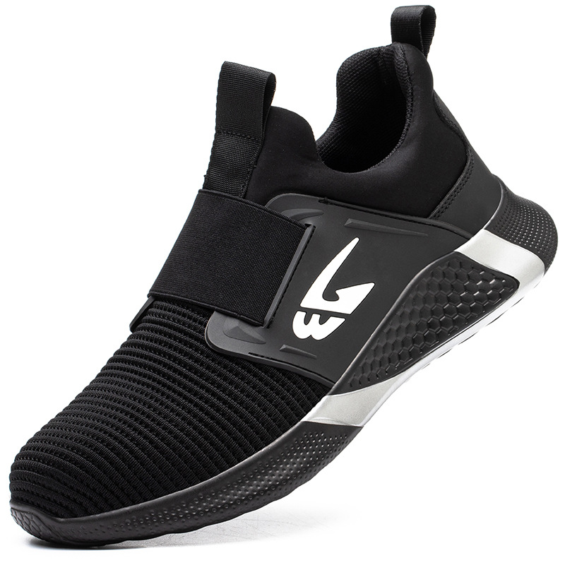 Zapatos de Trabajo Transpirables Anti-impacto y Anti-perforación de Tejido Volador y Acero, Impermeable, para Trabajo image 6
