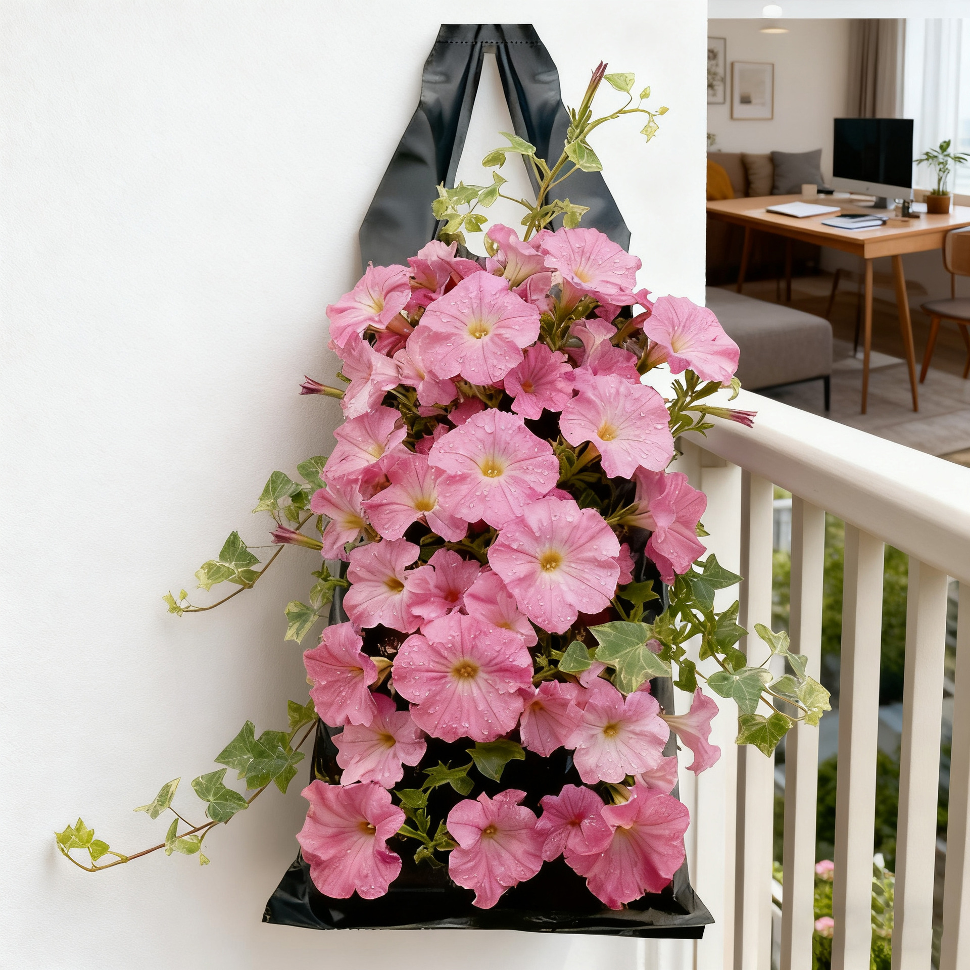 suspension ventilation strawberry flowers and plants currency Nutritional bowl Lazy man Transplanting Talisman flower Nursery bags pe Green breeding bag