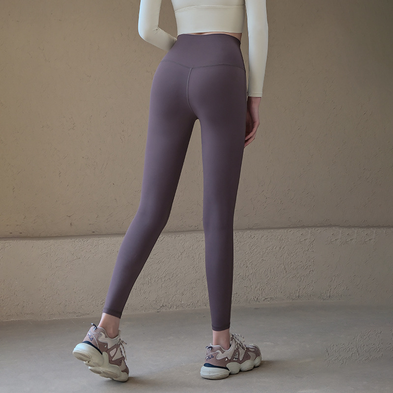 Yoga Pants For Women In Autumn And Winter,Nude,Brushed,Tight-fitting Sports And Running Professional Training Peach High-waist Butt-lifting Fitness Pants