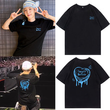 EXO边伯贤Reverie演唱会同款棉宽松简约打底衫夏季印花短袖T恤