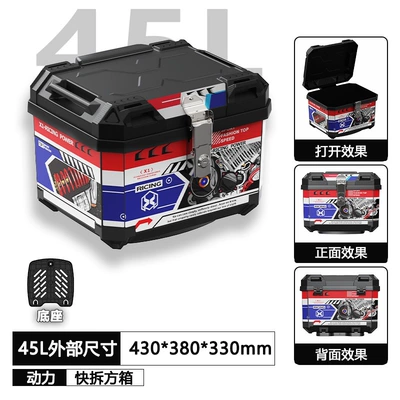 Box for Electric Scooters, Universal – Motorcycle trunk - x1-power-45l-base