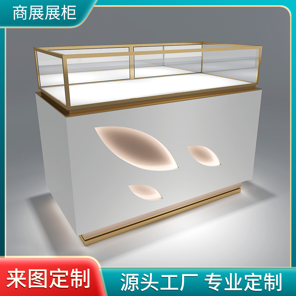 珠宝玻璃展示柜 不锈钢金银首饰柜台 黄金珠宝奢侈品陈列展柜