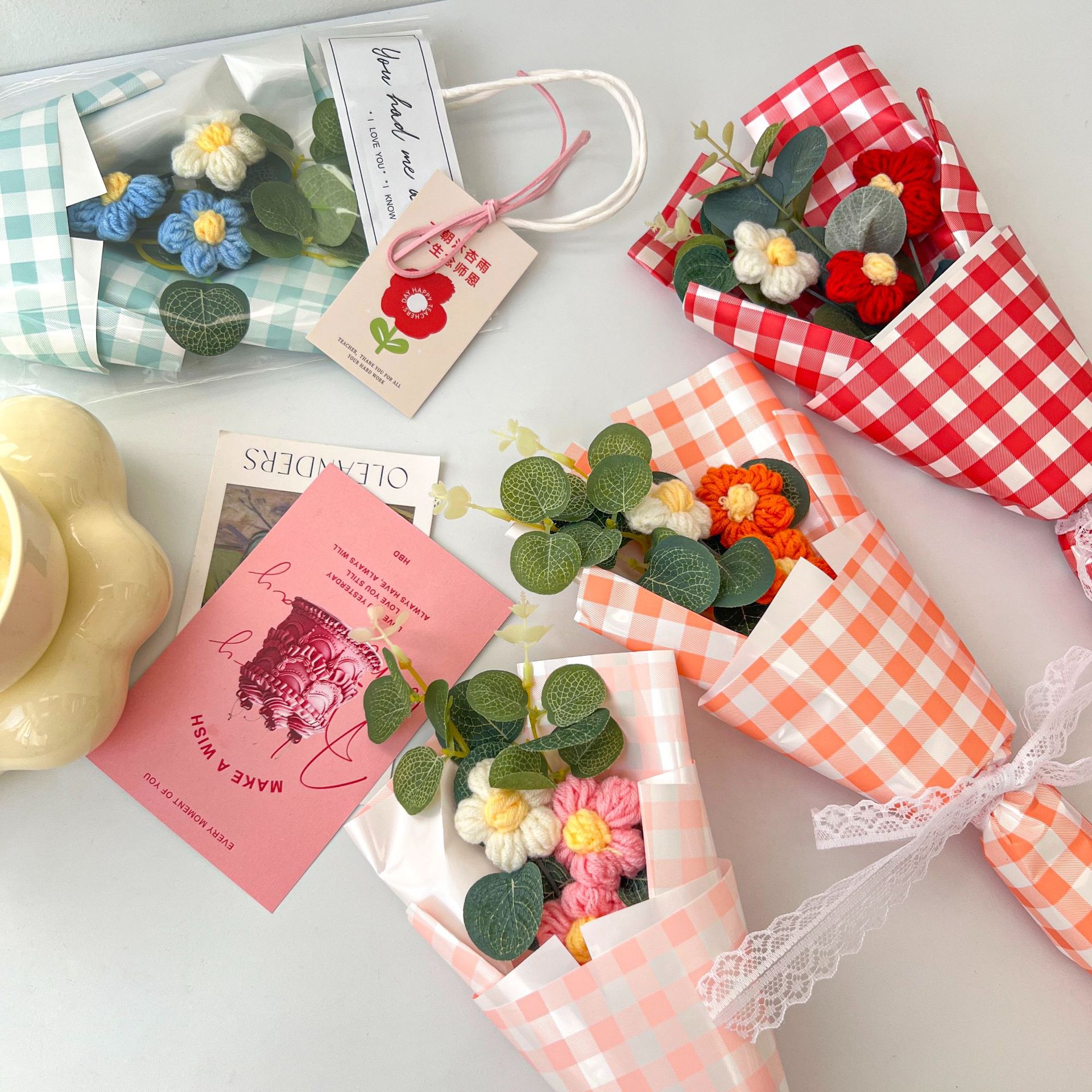 七夕教师节礼物礼物泡芙花束针织小花束伴手礼网红商超活动毕业季详情12